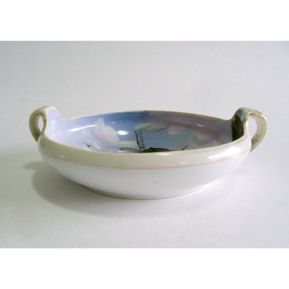 Nippon Serving Bowl Windmill & Royal Art China Candy Dish Hand Painted 1930's - Picture 6 of 7